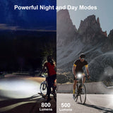 Bike Light Works with Apple Find My, Bicycle Headlight with Built-in Rechargeable Airtag Alternative and Power Bank Function